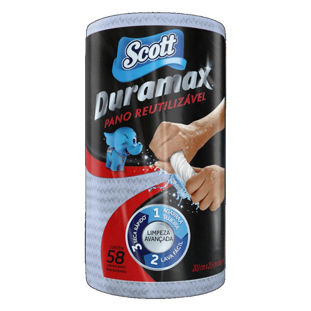 Pano Scott Duramax Rolo Branco 58un Pano Scott Duramax Rolo Branco 58un
